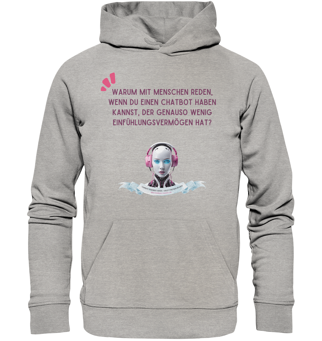 Know it all - Magenta (Organic Hoodie)