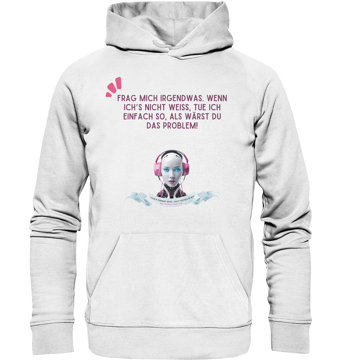 You are the problem - Magenta (Organic Hoodie)